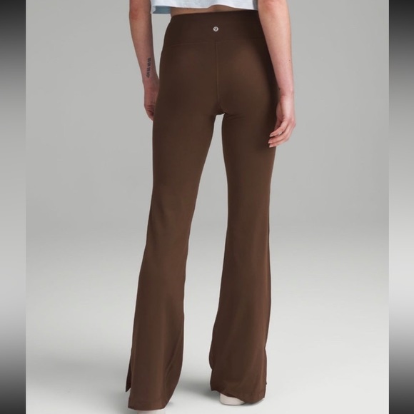 lululemon groove pants high rise split hem roasted brown - Picture 2 of 3